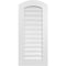 Ekena Millwork Arch Top Surface Mount PVC Gable Vent: Non-Functional, w/ 3-1/2"W x 1"P Standard Frame, 18"W x 38"H GVPAR18X3801SN - alternate 1